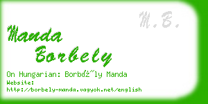 manda borbely business card